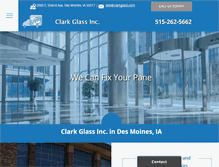 Tablet Screenshot of clarkglass.com
